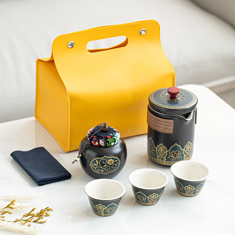 Travel Tea Set Portable Kung Fu Tea Set Outdoor Quick Tea Cup