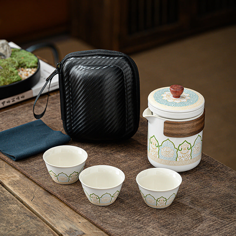 Travel Tea Set Portable Kung Fu Tea Set Outdoor Quick Tea Cup