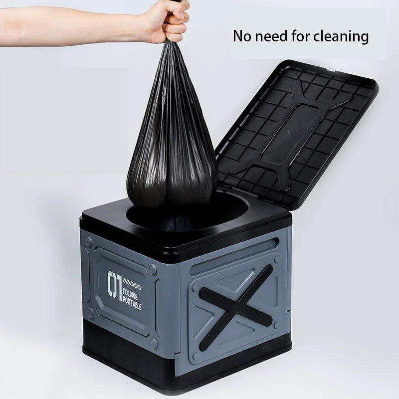 Car Portable Folding Toilet for Adults, Suitable for Road Trips, Camping, Outdoor Emergency Use, Seat Toilet