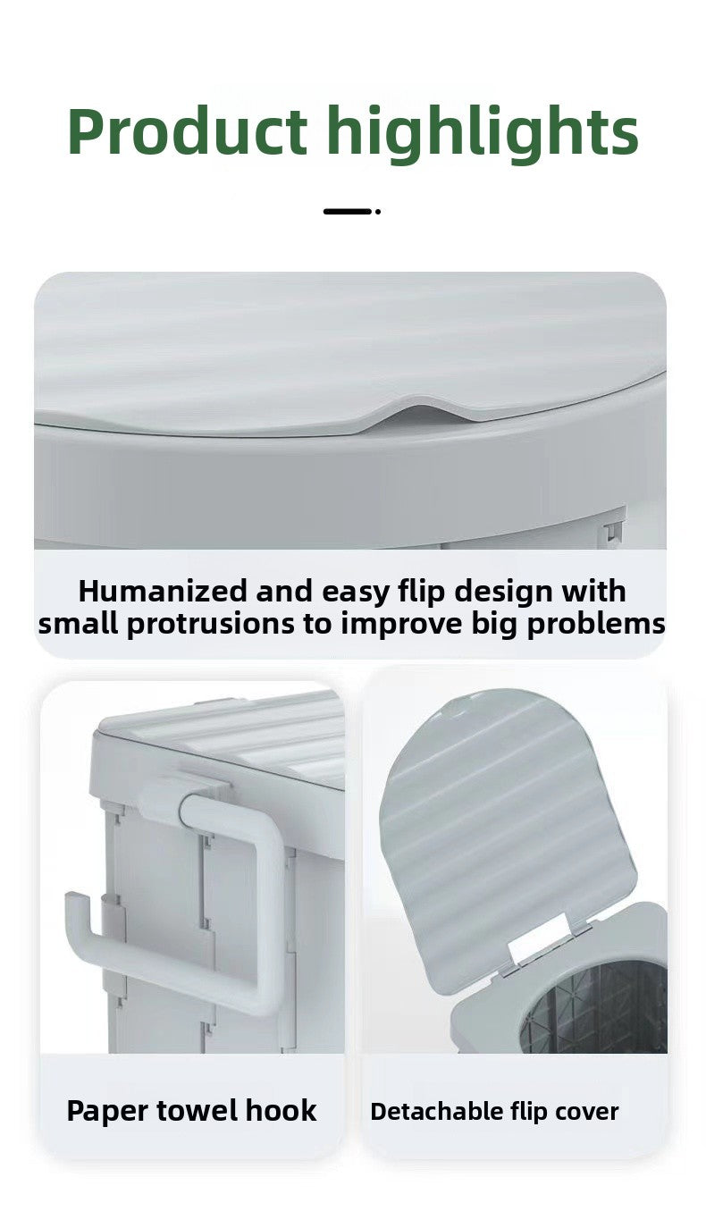 Outdoor Portable Folding Car Toilet Camping Emergency Toilet Camping Self-Driving Car Toilet