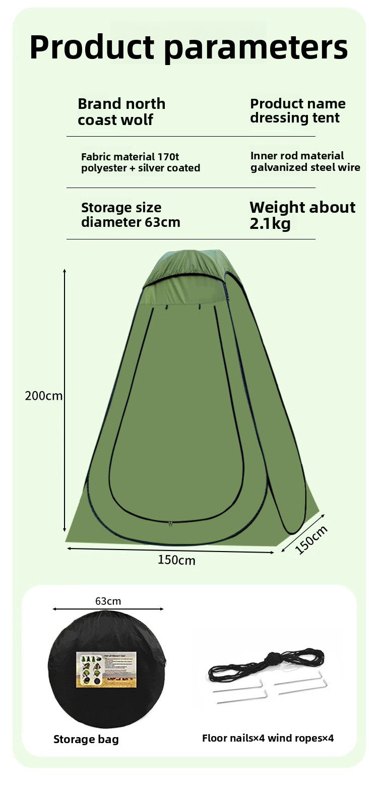 Outdoor Shower Tent with Mat + Top Cover, Outdoor Shower Tent, Toilet Changing Tent