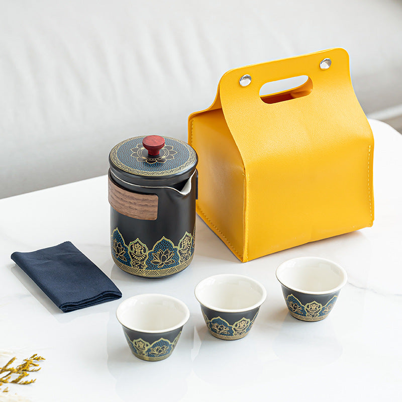 Travel Tea Set Portable Kung Fu Tea Set Outdoor Quick Tea Cup