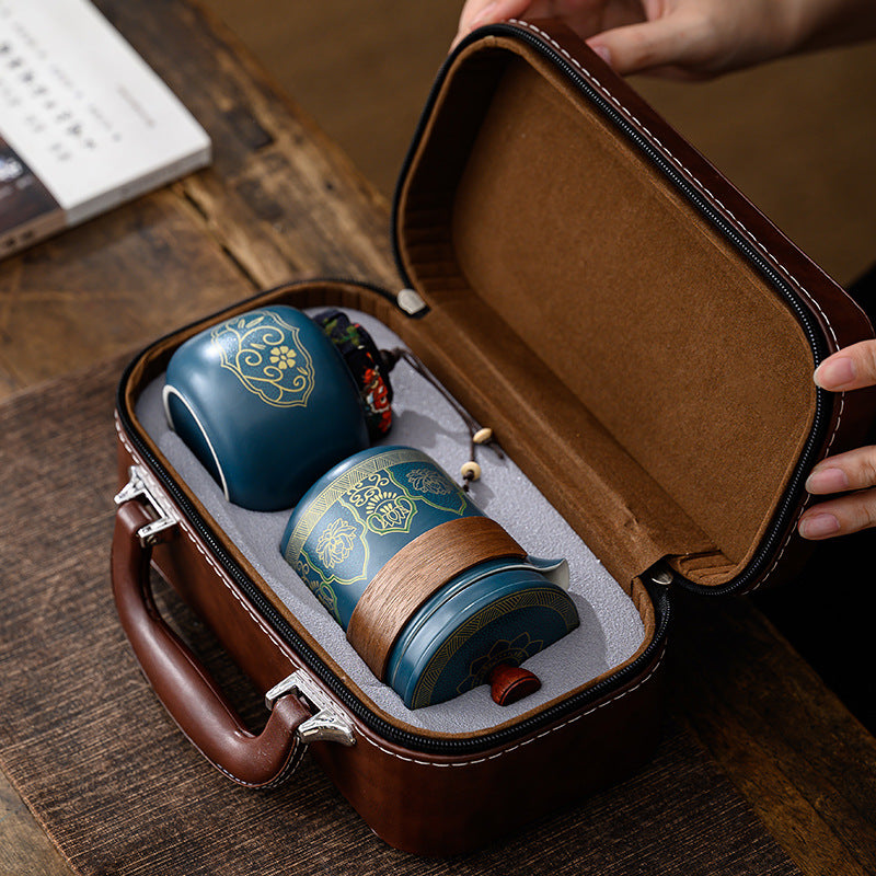 Travel Tea Set Portable Kung Fu Tea Set Outdoor Quick Tea Cup