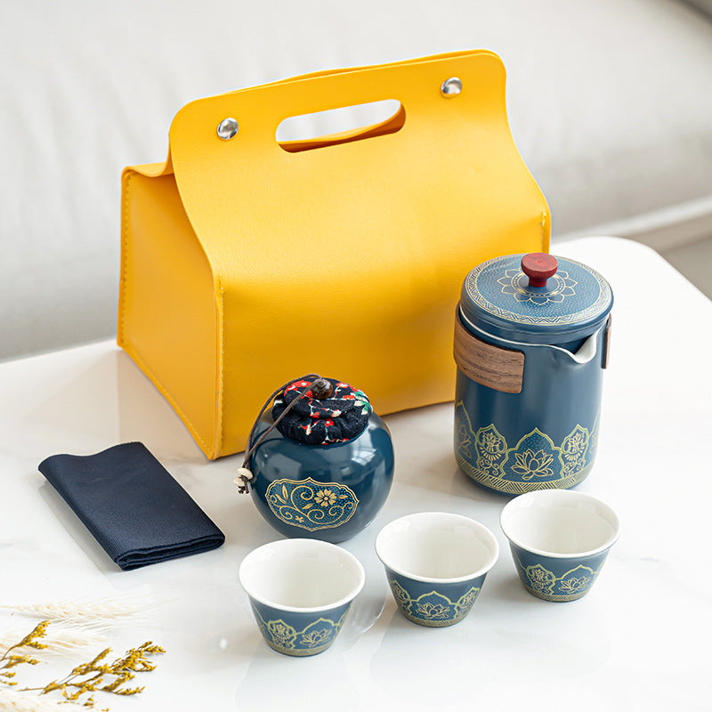 Travel Tea Set Portable Kung Fu Tea Set Outdoor Quick Tea Cup
