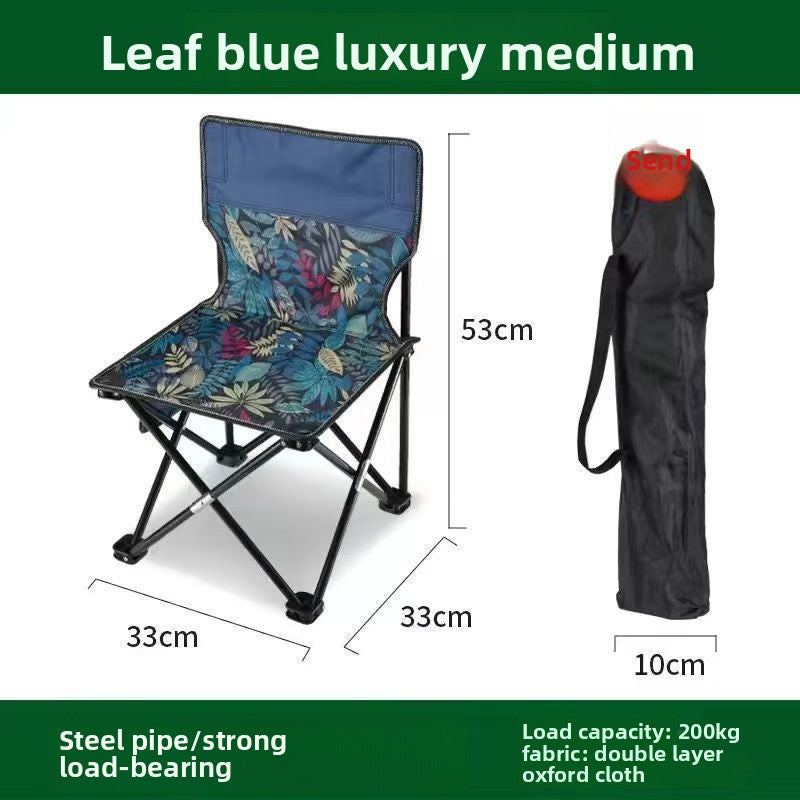 Backrest Stool Lazy Moon Chair Outdoor Heavy Duty Camping Folding Chair Portable Beach Chair