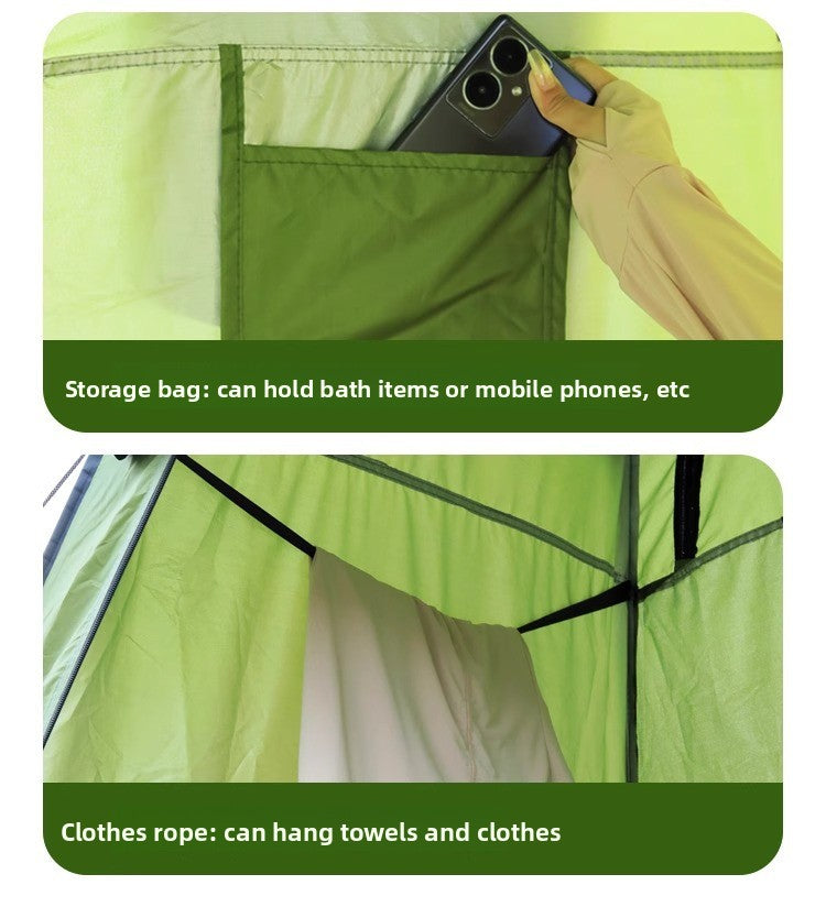 Outdoor Shower Tent with Mat + Top Cover, Outdoor Shower Tent, Toilet Changing Tent