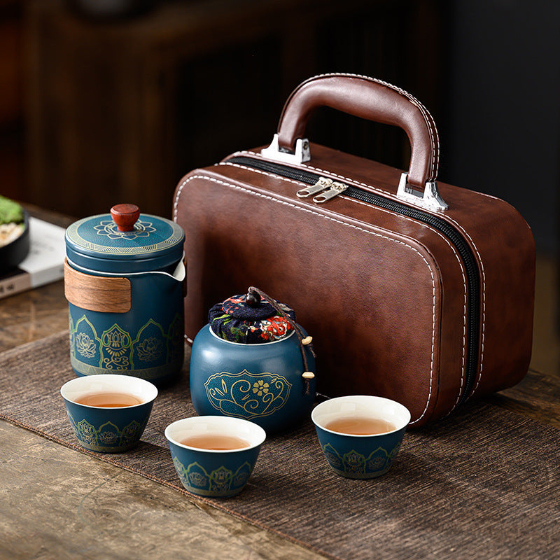 Travel Tea Set Portable Kung Fu Tea Set Outdoor Quick Tea Cup