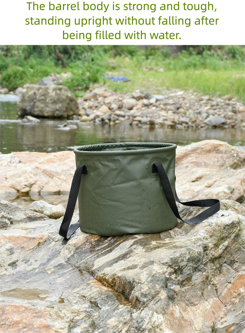 Outdoor Camping Collapsible Bucket Multi-Functional Large Capacity Portable Fishing Bucket Storage Retractable Car Water Storage Tank