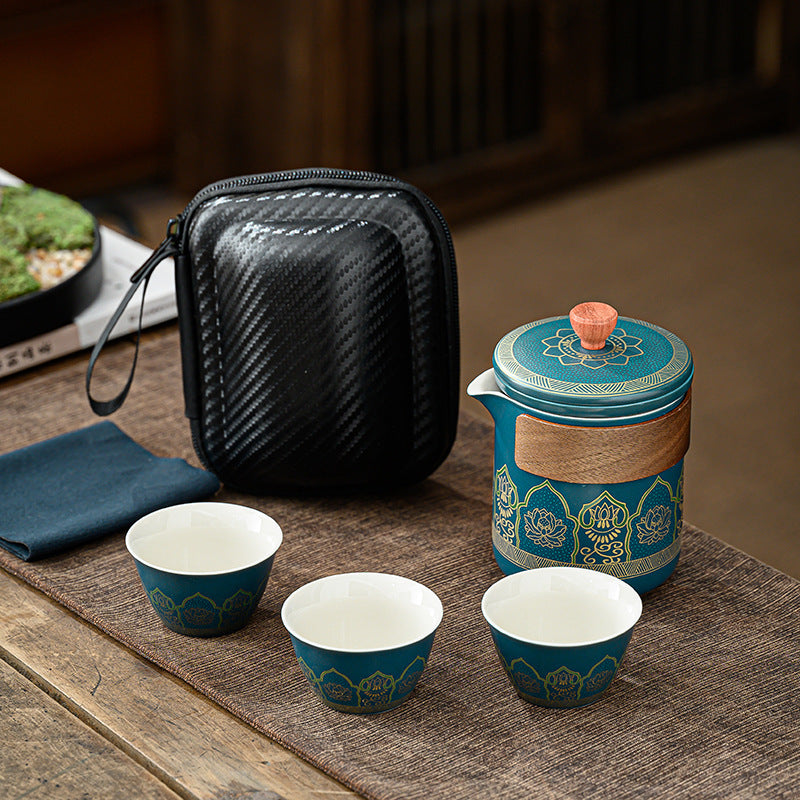 Travel Tea Set Portable Kung Fu Tea Set Outdoor Quick Tea Cup