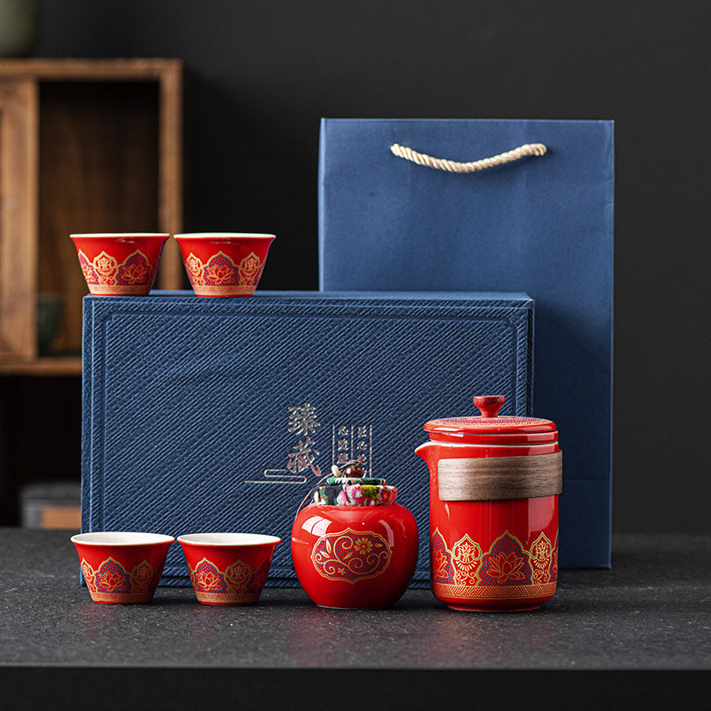 Travel Tea Set Portable Kung Fu Tea Set Outdoor Quick Tea Cup