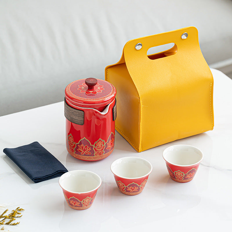 Travel Tea Set Portable Kung Fu Tea Set Outdoor Quick Tea Cup