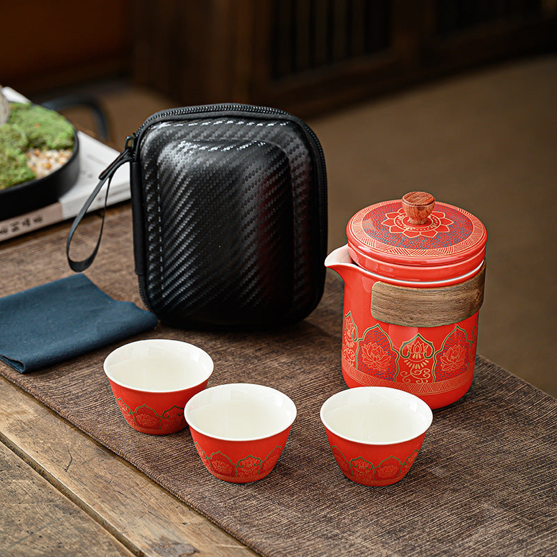 Travel Tea Set Portable Kung Fu Tea Set Outdoor Quick Tea Cup