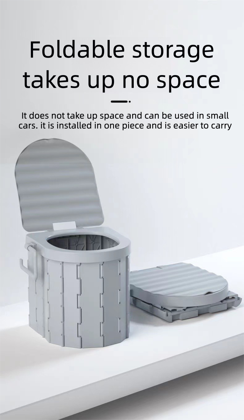 Outdoor Portable Folding Car Toilet Camping Emergency Toilet Camping Self-Driving Car Toilet