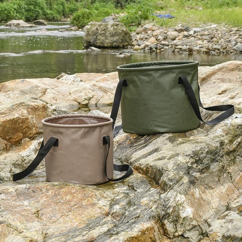 Outdoor Camping Collapsible Bucket Multi-Functional Large Capacity Portable Fishing Bucket Storage Retractable Car Water Storage Tank