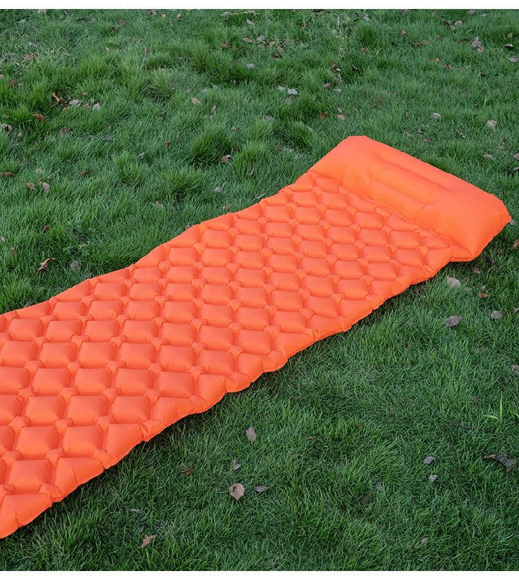 Outdoor Single Person Inflatable Mat TPU Ultra Light Portable Camping Sleeping Mat Moisture-proof Mat Foot Press Mattress