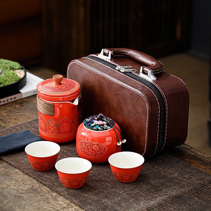 Travel Tea Set Portable Kung Fu Tea Set Outdoor Quick Tea Cup