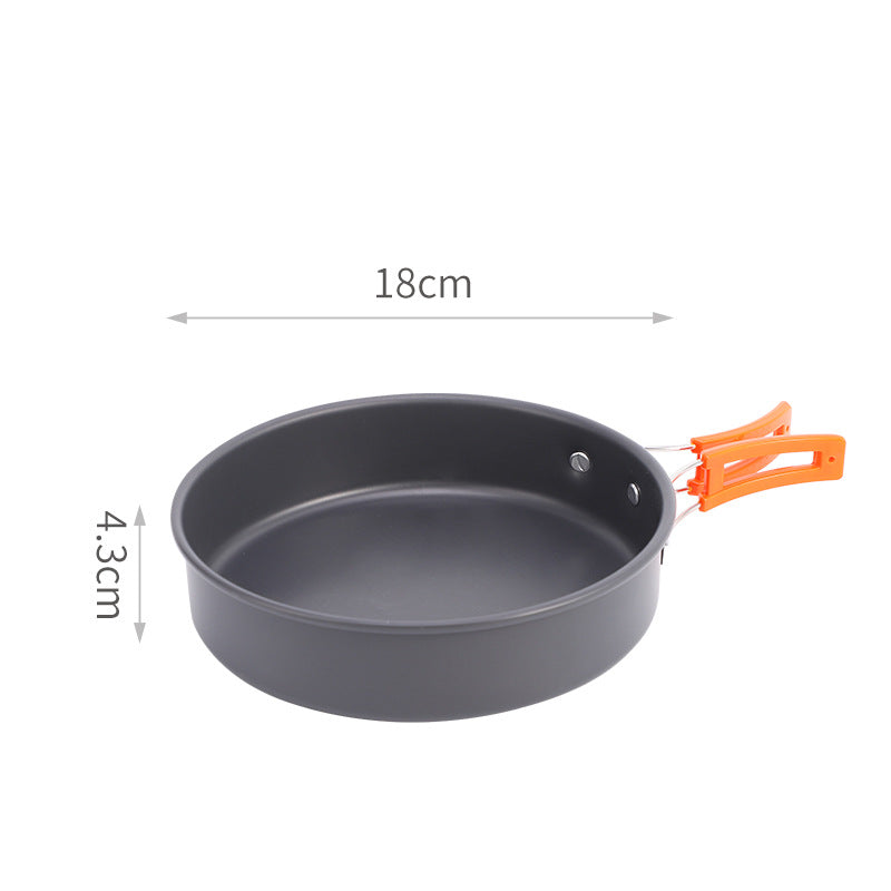 Camping Cookware Outdoor Kettle Frying Pan Equipment Portable Outdoor Camping Tableware Set Cookware