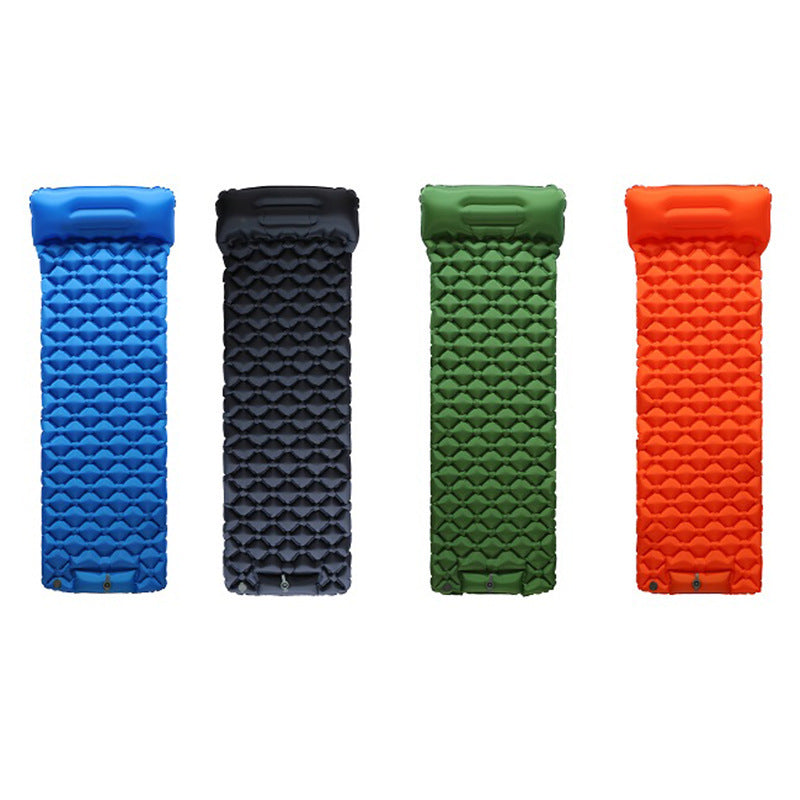 Outdoor Single Person Inflatable Mat TPU Ultra Light Portable Camping Sleeping Mat Moisture-proof Mat Foot Press Mattress