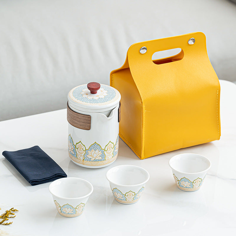 Travel Tea Set Portable Kung Fu Tea Set Outdoor Quick Tea Cup